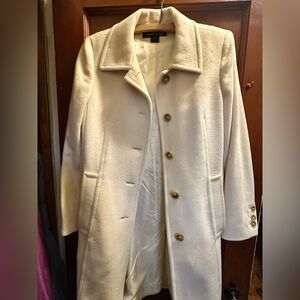 Anne Klein Women's Elegant Cream Trench Coat